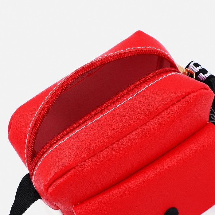 Сумка детская на длинном ремне, наружный карман, цвет красный Сумка детская на длинном ремне, наружный карман, цвет красный