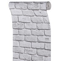 Бумажные обои Кирпичи 301-017, 0,53х10,05м, серый Бумажные обои Кирпичи 301-017, 0,53х10,05м, серый