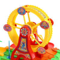 Железная дорога &laquo;Забавное путешествие&raquo;, 2 паровоза, работает от батареек