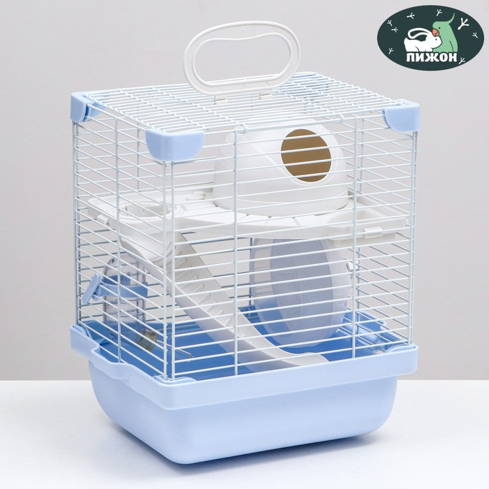 Клетка для грызунов укомплектованная, 23 х 19 х 28 см, голубая Клетка для грызунов укомплектованная, 23 х 19 х 28 см, голубая