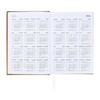 Ежедневник датированный 2024 года, А5, 176 листов, Attomex.Regent, обложка бумвинил, ляссе, блок 70 г/м2, золотой