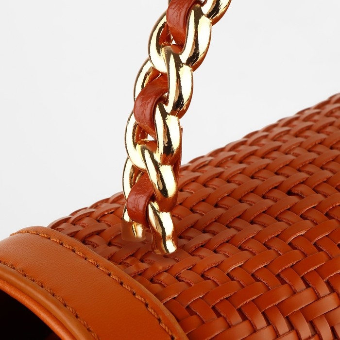 Ручка для сумки, металлическая, с винтами для крепления, 12,8 &times; 6,5 см, цвет золотой/коричневый