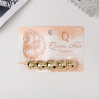 Заколка-автомат для волос "Хелле" круги, 7 см, золото Заколка-автомат для волос "Хелле" круги, 7 см, золото