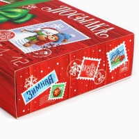 Коробка для сладостей «Посылка», 20 х 15 х 5 см, Новый год Коробка для сладостей «Посылка», 20 х 15 х 5 см, Новый год
