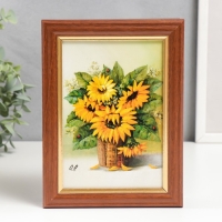 Ключница "Букет подсолнухов" орех 15х21см Ключница "Букет подсолнухов" орех 15х21см