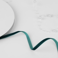 Лента бархатная, 6 мм, 18 &plusmn; 1 м, цвет изумрудный №34