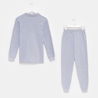 Комплект термо мужской (фуфайка, кальсоны) цвет серый меланж, р-р 50-52