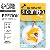 Брелок для ключей акриловый &laquo;Я не подарок&raquo;, 9.7 х 4.3 см