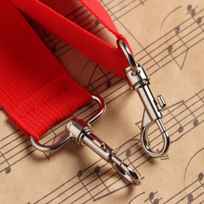 Ремень для маршевого барабана, ширина 3,8 см, длина 75-145 см, красный Ремень для маршевого барабана, ширина 3,8 см, длина 75-145 см, красный