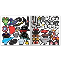 Книга с многоразовыми наклейками &laquo;Собери чудика&raquo;, 12 стр., с маркером, 20 глазок