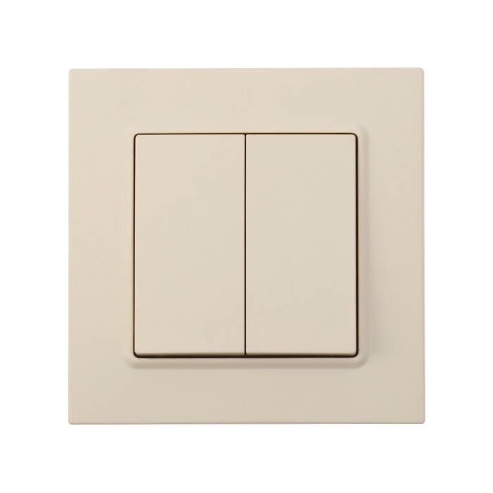 Выключатель проходной TOT Elegant, 10 А, 2 кл., скрытый, бежевый