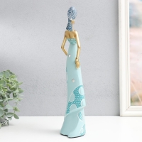 Сувенир полистоун "Африка - Королева пустыни, с горшочком" золото с голубым 10х7х32,5 см Сувенир полистоун "Африка - Королева пустыни, с горшочком" золото с голубым 10х7х32,5 см