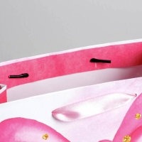 Пакет подарочный ламинированный квадратный, упаковка, &laquo;Поздравляю!&raquo;, 22 х 22 х 11 см