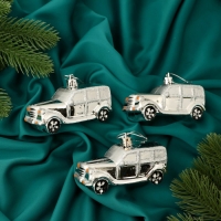 Набор украшений пластик 3 шт "Модельки" 9х3,5 см, серебро Набор украшений пластик 3 шт "Модельки" 9х3,5 см, серебро