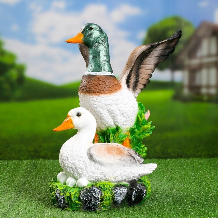 Садовая фигура Садовая фигура "Утка с селезнем" 35см