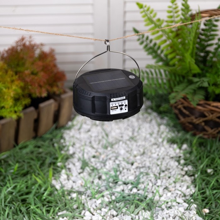 Садовый светильник на солнечной батарее &laquo;Прожектор&raquo;, 13 &times; 6 &times; 13 см, 6 LED, пульт ДУ, свечение RGBW