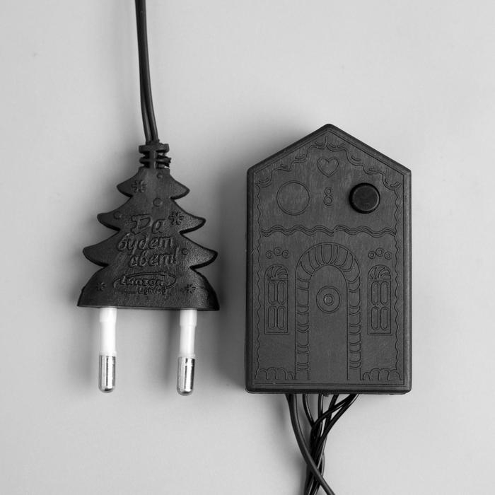 Гирлянда &laquo;Нить&raquo; 5 м, IP20, тёмная нить, 50 LED, свечение жёлтое, 8 режимов, 220 В