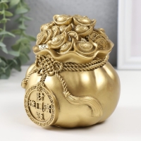 Нэцкэ полистоун под бронзу "Мешок с большой китайской монетой" 10,5х10.5х12 см Нэцкэ полистоун под бронзу "Мешок с большой китайской монетой" 10,5х10.5х12 см