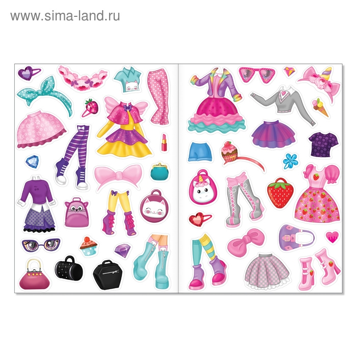 Многоразовые наклейки набор &laquo;Для девочек&raquo;, А4, 2 шт.