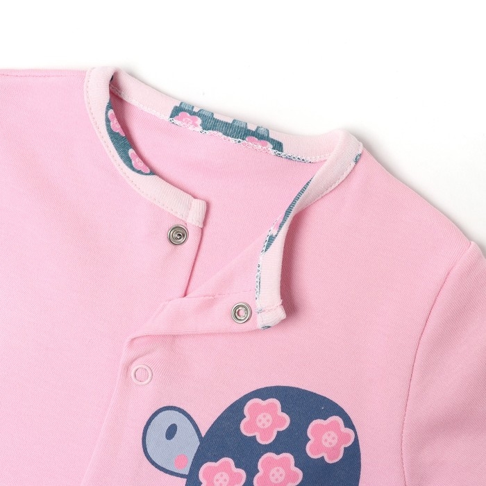 Комбинезон детский (3 шт.), цвет белый/розовый/светло-розовый, рост 74 см