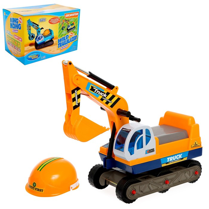 Толокар «Экскаватор», подвижный ковш, цвет жёлтый Толокар «Экскаватор», подвижный ковш, цвет жёлтый