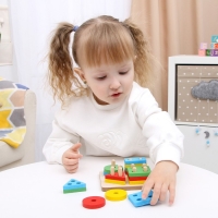 Детская развивающая пирамидка &laquo;Собери сам&raquo; 11,5х11,5х5 см