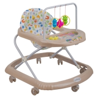 Ходунки "Карусельки С" 7 силик. колес, муз. (упак.7 шт.) (Indigo), бежевый