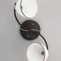 Люстра "Ирида" 2хЕ27 40Вт черно-хромовый 42х19х24 см