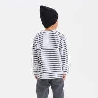 Лонгслив детский в полоску KAFTAN, размер 36 (134-140 см), цвет белый/чёрный