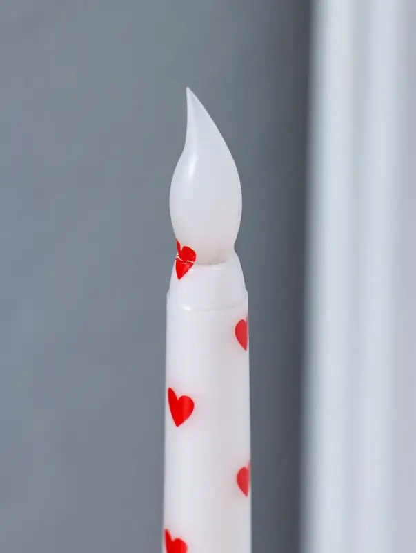 Свечи светодиодные "Античные. Сердечки" набор 2 шт 2хААА 2х2х27,5 см 2,5х7х32 см