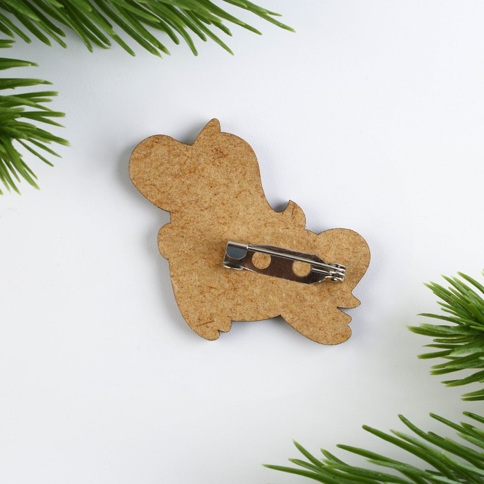 Значок новогодний закатной &laquo;Новый год: Единорог&raquo;, 3,8 х 4 см