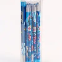 Ручка пиши-стирай с колпачком "Стич", синяя паста 0.5 мм