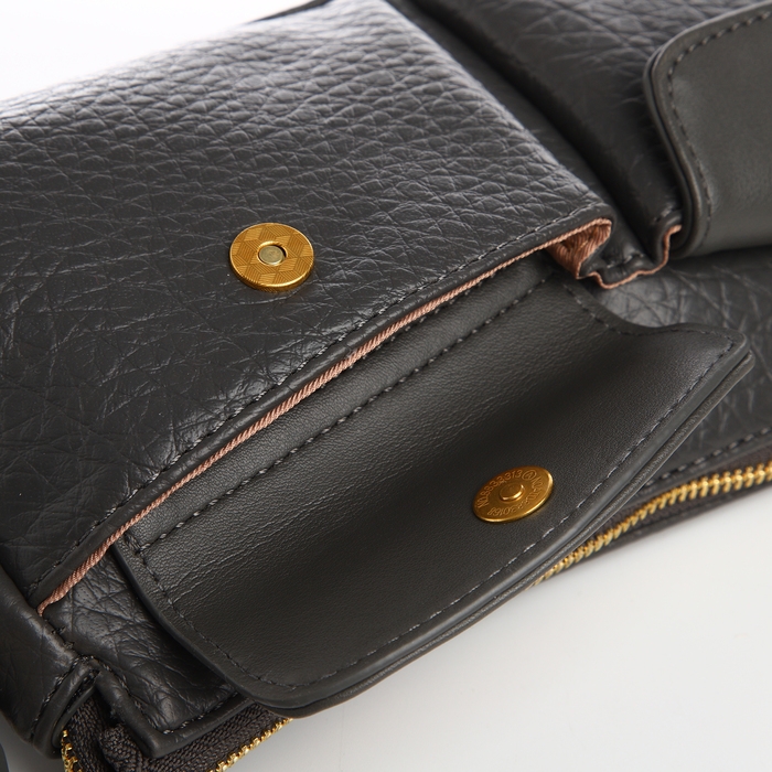 Сумка женская TEXTURA, средний размер, цвет тёмно-серый