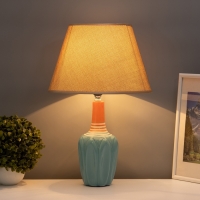 Настольная лампа с абажуром RISALUX &laquo;Аззуро&raquo;, Е27, 40 Вт, 30&times;30&times;45 см