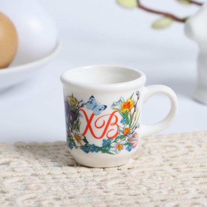 Кружечка для святой воды &laquo;Цыплята в цветах&raquo; на пасху, 5,5 х 4 х 3 см