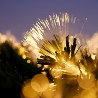 Хвойная гирлянда фиброоптическая &laquo;Вспышки&raquo; 200 см, автопереключение