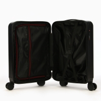 Чемодан 20", PС, 34*22*56, отд на молнии, код замок, 4 колеса, черный