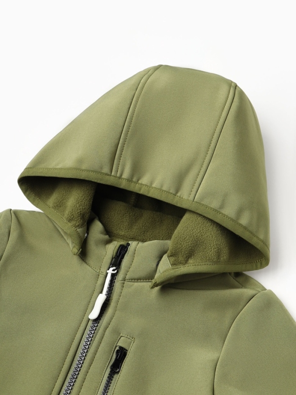 Комбинезон демисезонный для мальчиков MINAKU из Softshell на флисе, непромокаемый, оливковый, рост 110 см