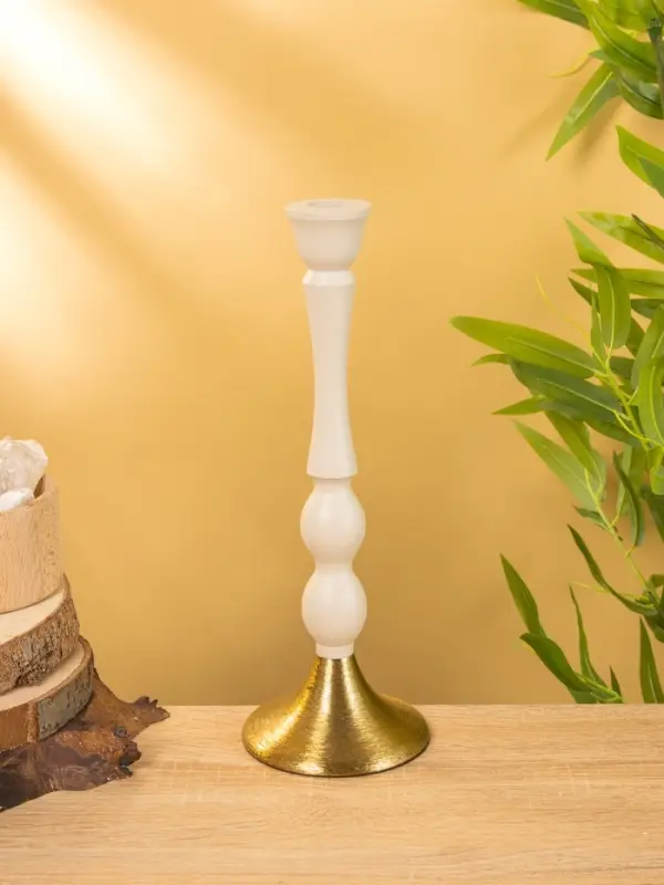 Подсвечник на 1 свечу "Фисташковый" 10,5х10,5х30 см