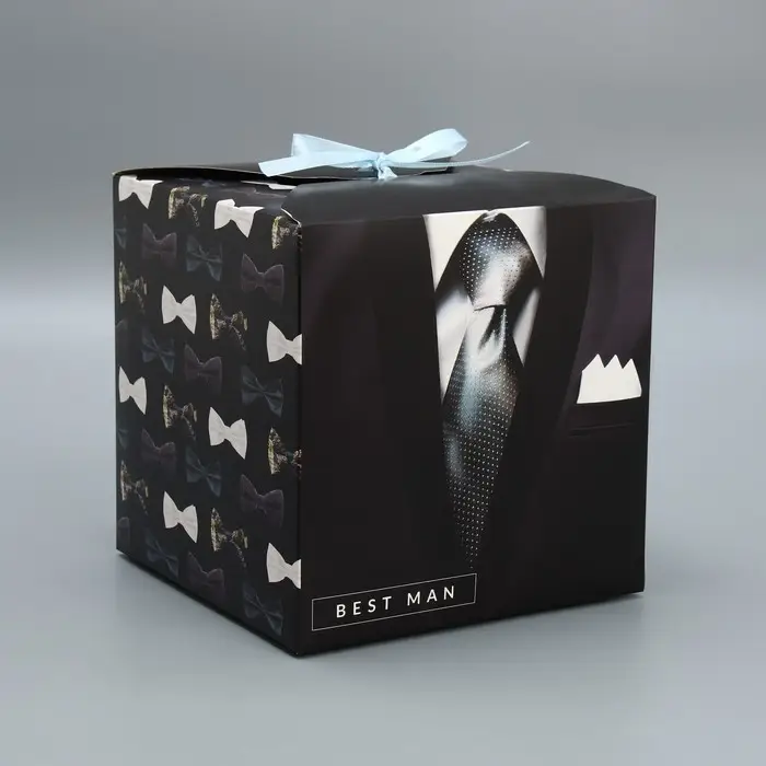 Коробка подарочная складная, упаковка, &laquo;Джентельмену&raquo;, 18 х 18 х 18 см