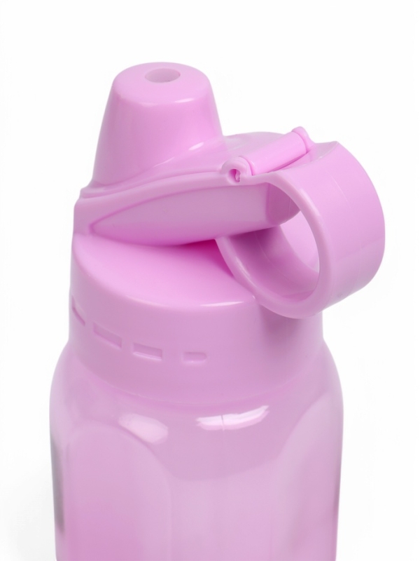 Бутылка для воды спортивная прозрачная, 450 мл, 20 х 8 см, сиреневая