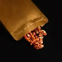 Пакет дой - пак, матовый, золотой, 14&times;20&times;4 см