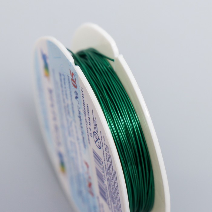 Проволока для бисера  "Gamma" 0,4мм. 10 м &plusmn; 0.5 м зелёный