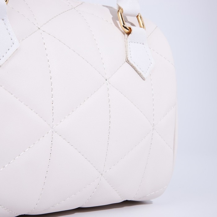 Сумка-саквояж на молнии, цвет белый