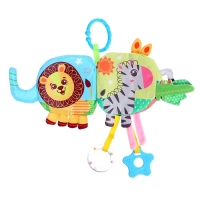 Мягкая книжка - подвеска с прорезывателем «Слоник» Мягкая книжка - подвеска с прорезывателем «Слоник»