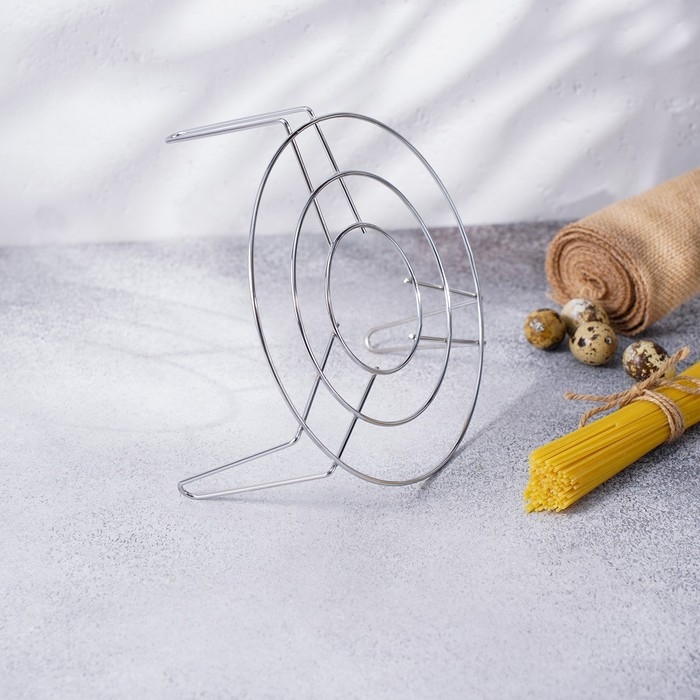 Подставка-гриль для микроволновой печи Доляна, 22&times;22&times;10 см, цвет хром