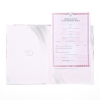 Папка для свидетельства о заключении брака &laquo;Любовь крылья дарит&raquo;, А4