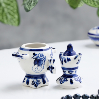 Фигурка фарфор гжель &laquo;Самовар&raquo;