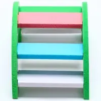 Лесенка для грызунов с цветными ступеньками, зеленый