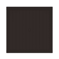 Стол "Ротанг-плюс" 94х94х74 см, d отверстия под зонт - 39.5 мм, мокко